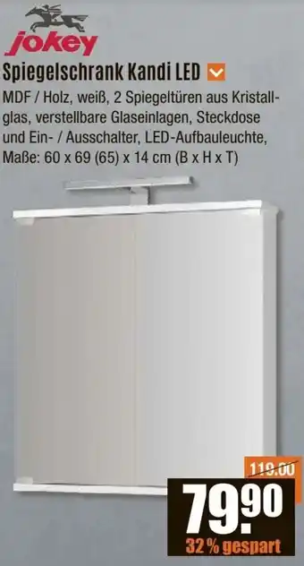 V Baumarkt jokey Spiegelschrank Kandi LED Angebot