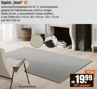 V Baumarkt Teppich ,,Touch" Angebot