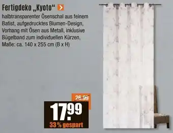 V Baumarkt Fertigdeko ,,Kyoto" Angebot