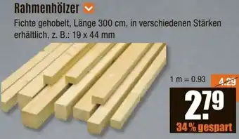 V Baumarkt Rahmenhölzer Angebot