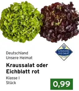 CAP Markt Unsere Heimat Kraussalat oder Eichblatt rot Angebot