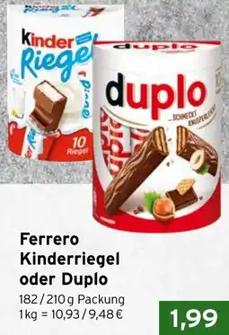 CAP Markt Ferrero Kinderriegel oder Duplo Angebot