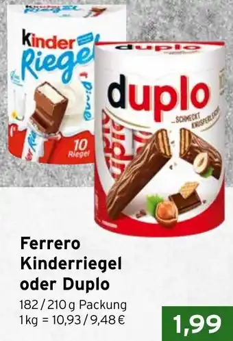 CAP Markt Ferrero Kinderriegel oder Duplo Angebot