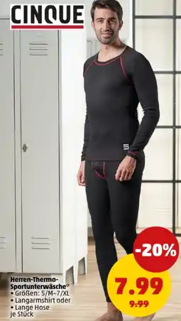 PENNY CINQUE Herren-Thermo Sportunterwäsche Angebot