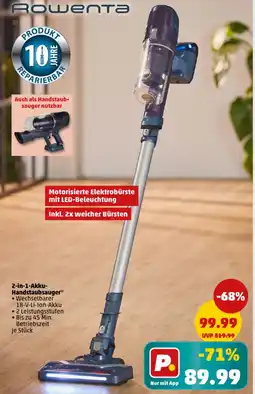 PENNY Rowenta 2-in-1-Akku Handstaubsauger Angebot