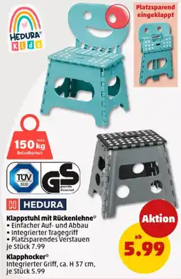 PENNY HEDURA Klappstuhl mit Rückenlehne Angebot