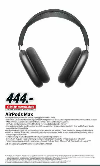 MediaMarkt Airpods Max Angebot