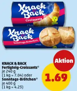 PENNY KNACK & BACK Fertigteig-Croissants oder Sonntags-Brötchen Angebot