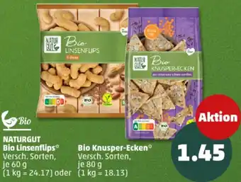 PENNY NATURGUT Bio Linsenflips oder Bio Knusper-Ecken Angebot