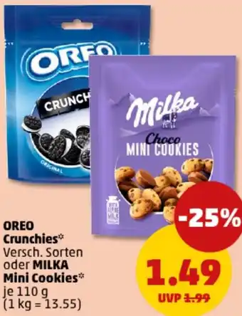 PENNY ORFO Crunchies oder MILKA Mini Cookies Angebot