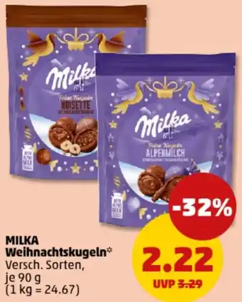 PENNY MILKA Weihnachtskugeln Angebot