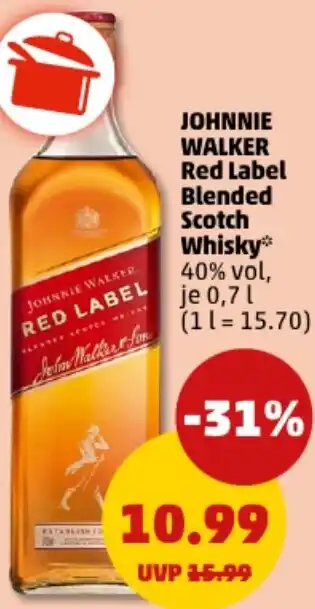 PENNY JOHNNIE WALKER Red Label Blended Scotch Whisky Angebot