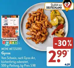Aldi Süd MEINE METZGEREI Gyros Angebot