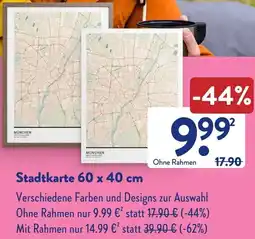 Aldi Süd Stadtkarte 60 x 40 cm Angebot