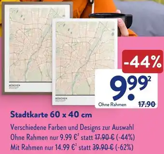 Aldi Süd Stadtkarte 60 x 40 cm Angebot