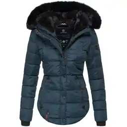Netto Marken-Discount MARIKOO Damen Designer Steppjacke Winter Jacke mit edler Kunstpelz Kapuze Lotusblüte Angebot