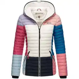 Netto Marken-Discount NAVAHOO Damen Stylische Steppjacke Colorblocking Übergangsjacke mit Kapuze Multikulti Angebot