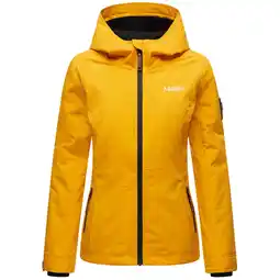 Netto Marken-Discount MARIKOO Damen Sportliche Outdoorjacke Übergangs Regenjacke mit Kapuze Brombeere Angebot