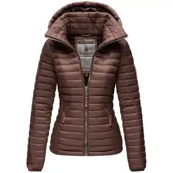Netto Marken-Discount MARIKOO Damen Stylische Steppjacke Übergangsjacke mit abnehmbarer Kapuze Löwenbaby Angebot