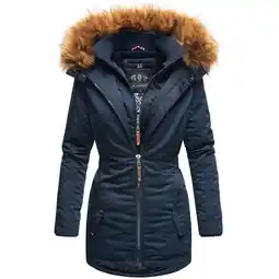 Netto Marken-Discount MARIKOO Damen Eleganter Wintermantel Kurzmantel mit Kunstfellkapuze Sanakoo Angebot