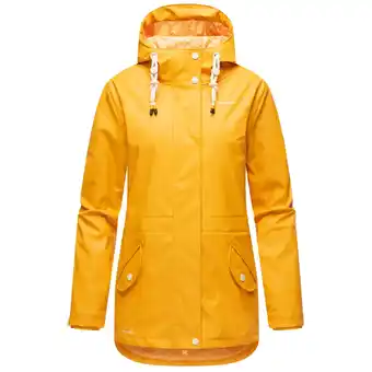 Netto Marken-Discount NAVAHOO Damen Warmer Regenjacke Wasserdichter Regenmantel mit Kapuze Oceans Heart Angebot