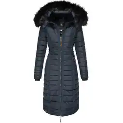 Netto Marken-Discount NAVAHOO Damen Wintermantel langer Winter Steppmantel mit Kunstfellkapuze Umay Angebot
