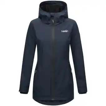 Netto Marken-Discount MARIKOO Damen Sportliche Jacke Outdoorjacke Lange Übergangs Regenjacke mit Kapuze Honigbeere Angebot