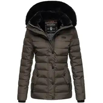 Netto Marken-Discount NAVAHOO Damen Warme Steppjacke Winterjacke mit weicher Kunstfell-Kapuze Milianaa Angebot
