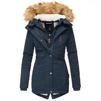 Netto Marken-Discount MARIKOO Damen Edler Wintermantel Winterparka mit Kunstfellkapuze Akira Angebot