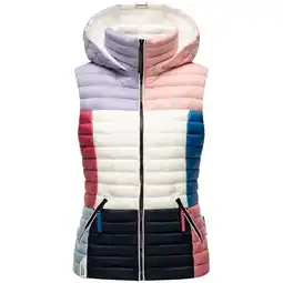 Netto Marken-Discount NAVAHOO Damen Steppweste Ärmellose Weste im Colourblocking-Stil und Kapuze Shadaa Multikulti Angebot
