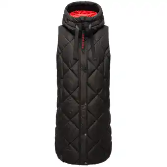 Netto Marken-Discount NAVAHOO Damen Steppweste Bodywarme Outdoor Weste lang mit warme Kapuze Schnuckel Angebot