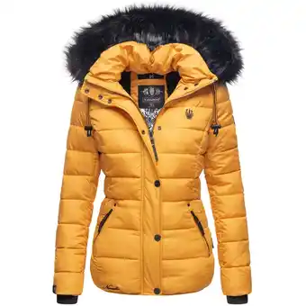 Netto Marken-Discount NAVAHOO Damen Modische Winterjacke Steppjacke mit Kunstpelz Kapuze Zuckerbiene Angebot
