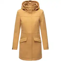 Netto Marken-Discount MARIKOO Damen Mantel Winterjacke in Woll Optik mit abnehmbarer Kapuze Leilaniaa Angebot