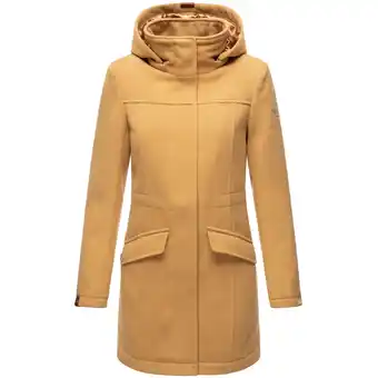 Netto Marken-Discount MARIKOO Damen Mantel Winterjacke in Woll Optik mit abnehmbarer Kapuze Leilaniaa Angebot