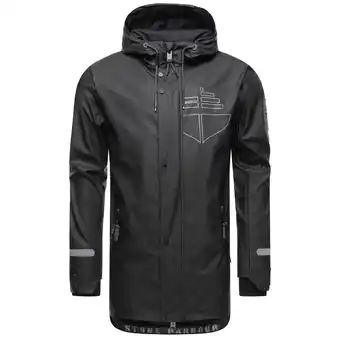 Netto Marken-Discount STONE HARBOUR Herren Outdoor Regenjacke Wasserdicht Anorak Parka Mantel mit Kapuze Tamio Angebot
