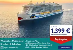 Aldi Süd Westliches Mittelmeer Kreuzfahrt & Badeurlaub Angebot