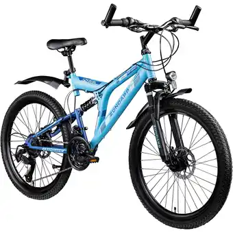 Netto Marken-Discount Zündapp Blue 5.0 Mountainbike Fully 24 Zoll Fahrrad 130-150cm MTB ab 8 Jahre Angebot