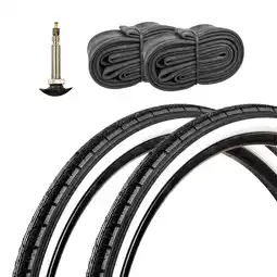 Netto Marken-Discount Meghna Fahrradreifen City Trekking Tour 2 Reifen 26 x 1,75 schwarz/weiß mit Schläuchen FV Angebot