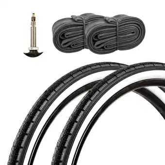 Netto Marken-Discount Meghna Fahrradreifen City Trekking Tour 2 Reifen 26 x 1,75 schwarz/weiß mit Schläuchen FV Angebot
