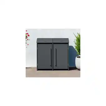 Netto Marken-Discount Westmann Mülltonnenbox Moderna 2 2x 240 L Anthrazit 83x139x135cm Angebot
