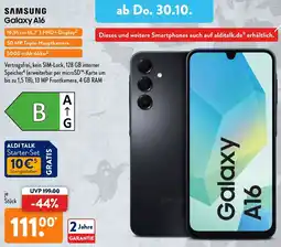 Aldi Süd SAMSUNG Galaxy A16 Angebot