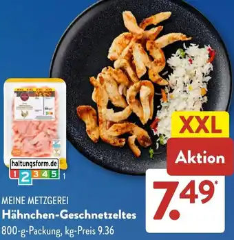 Aldi Süd MEINE METZGEREI Hähnchen-Geschnetzeltes Angebot