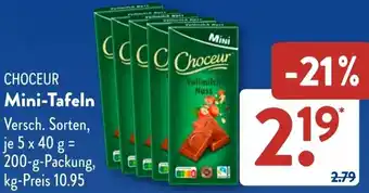 Aldi Süd CHOCEUR Mini-Tafeln Angebot