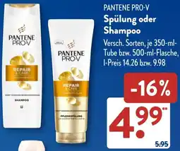 Aldi Süd PANTENE PRO-V Spülung oder Shampoo Angebot