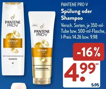 Aldi Süd PANTENE PRO-V Spülung oder Shampoo Angebot