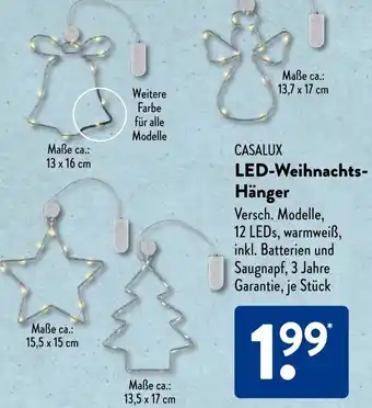 Aldi Süd CASALUX LED-Weihnachts Hänger Angebot