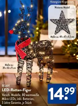 Aldi Süd BELAVI LED-Rattan-Figur Angebot