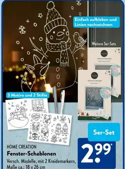 Aldi Süd HOME CREATION Fenster-Schablonen Angebot