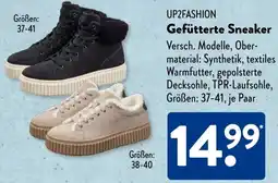 Aldi Süd UP2FASHION Gefütterte Sneaker Angebot