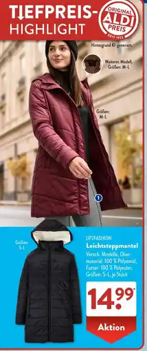 Aldi Süd UP2FASHION Leichtsteppmantel Angebot